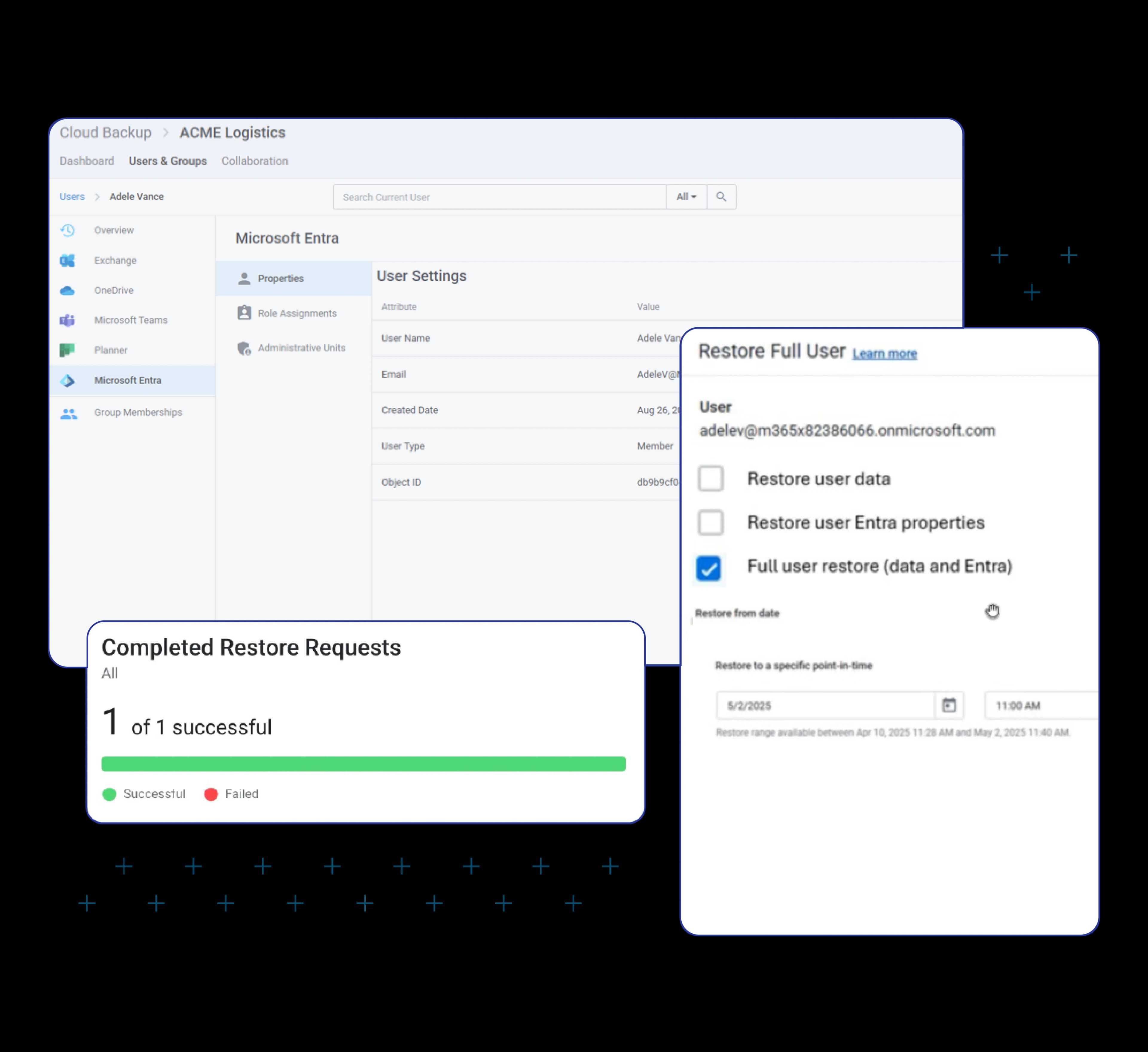 Cloud Backup restore options